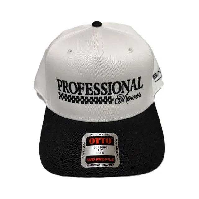BB PROFESSIONAL MOWER WHITE/BLACK HAT