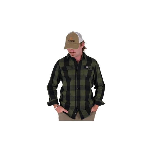 3XL - BURNSIDE GREY/WHITE LONG SLEEVE FLANNEL