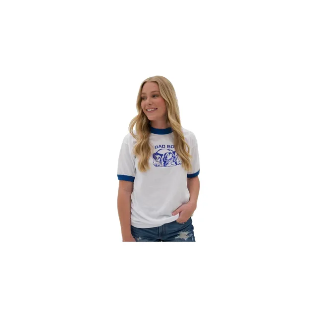 XL - WOMENS BLUE RINGER BULLDOG FACE T-SHIRT