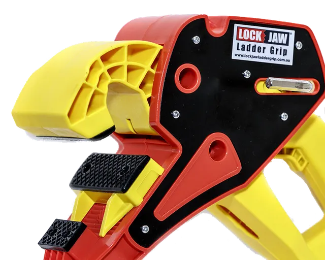 Lock Jaw Ladder Grip device on white background
