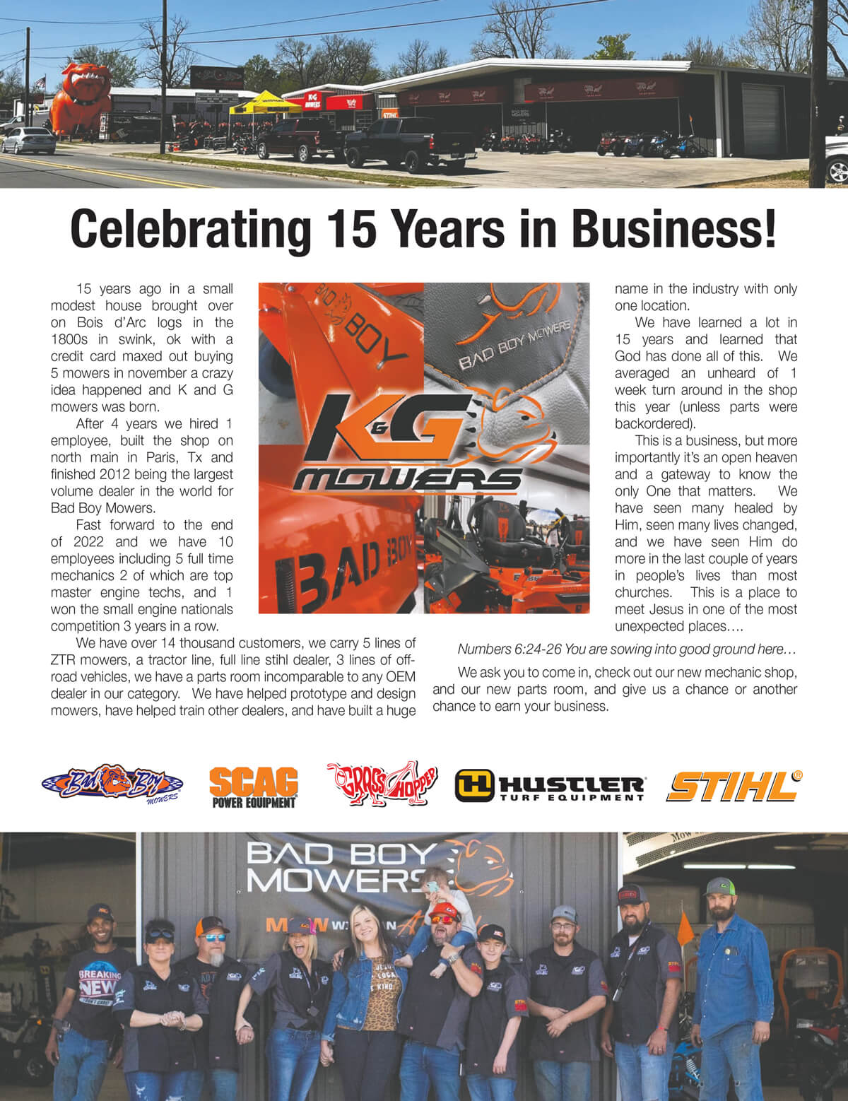 Celebrating 15 Years in Business!